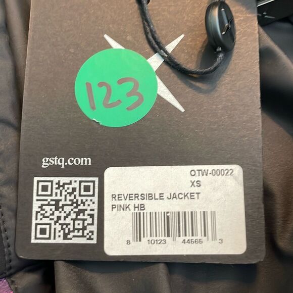 GSTQ Reversible Jacket Pink Black Herringbone Men's XS / Woman's‎ L - Picture 8 of 8